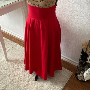 Red light weight high waist skirt